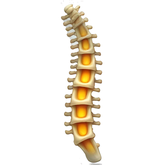 spine with inflamed vertebrae emoji