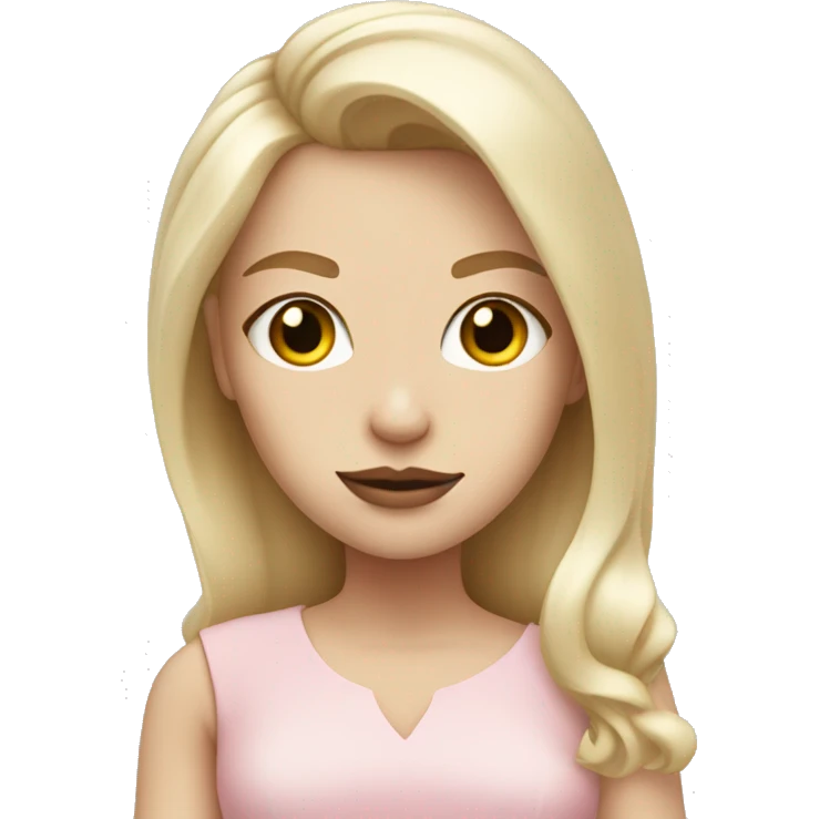 Pale girl, blonde hair, cute, cool, wearing light pink, with a tequila soda, and a small dog emoji