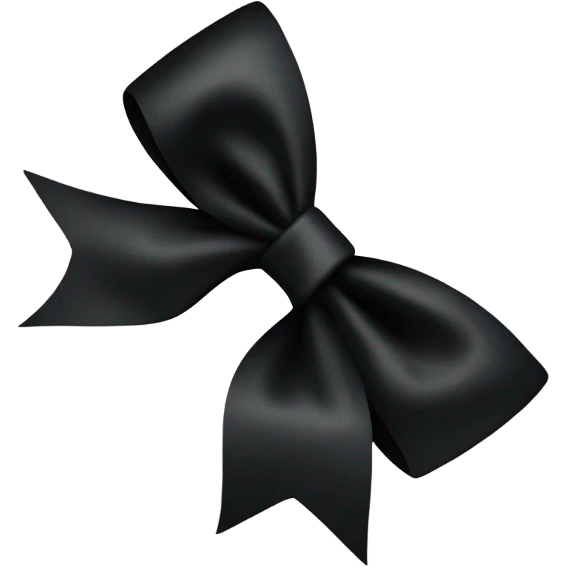 Black bow emoji