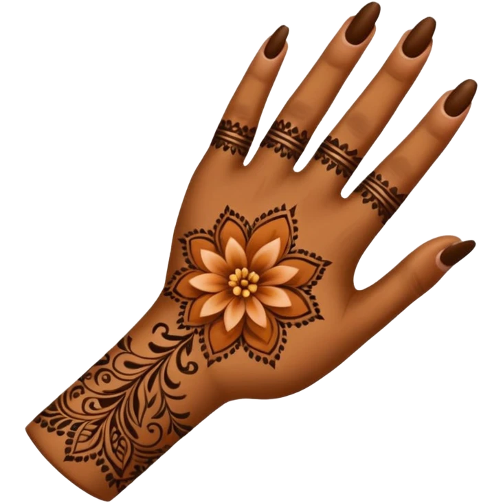 Henna hand emoji
