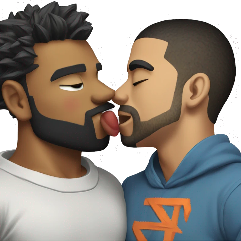 goku kissing drake emoji