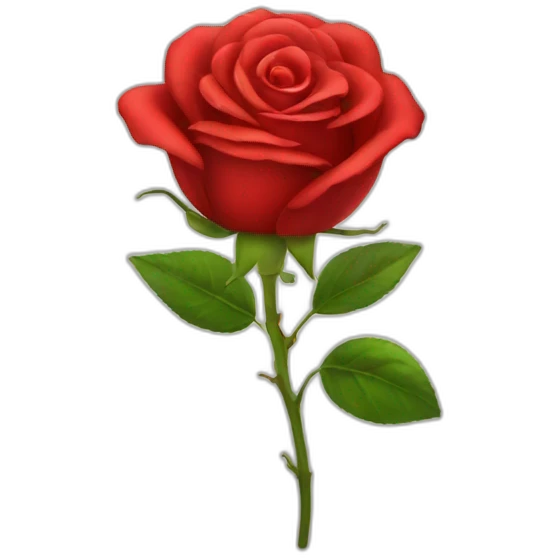 Red rose emoji