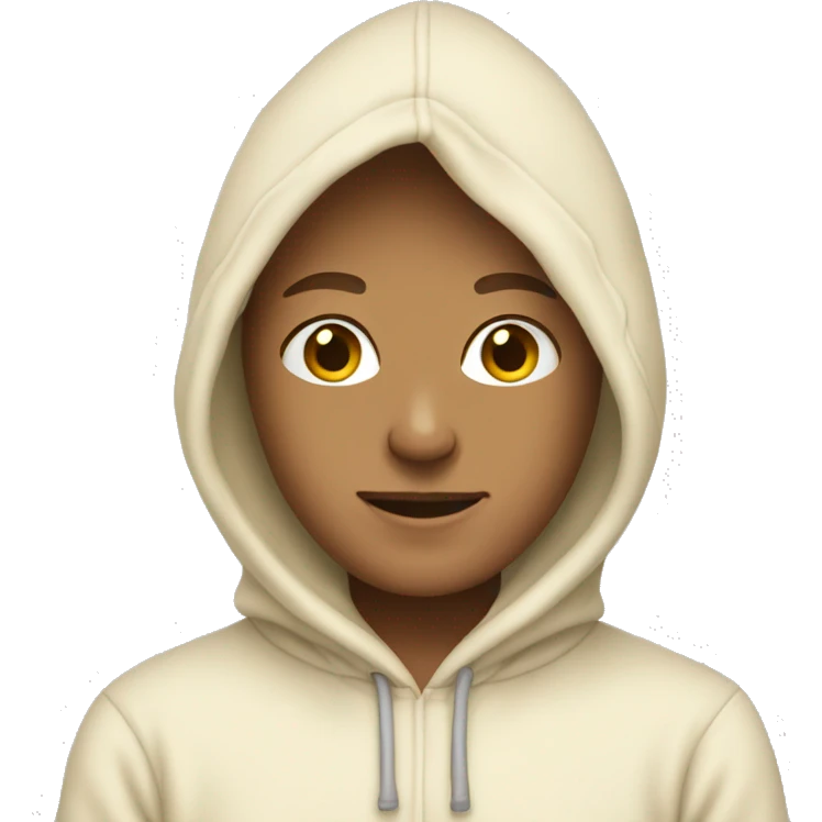 A cream hoodie on its own emoji