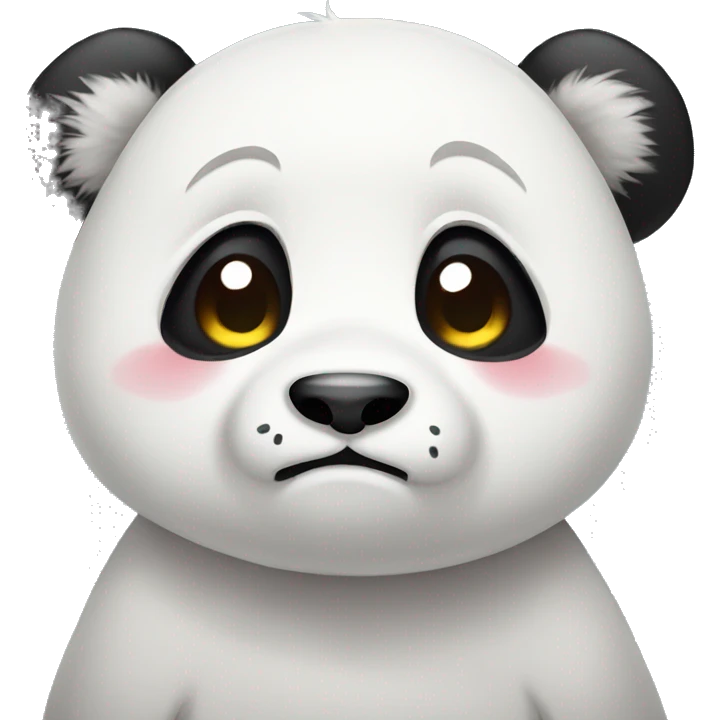 Cute panda crying with tears  emoji