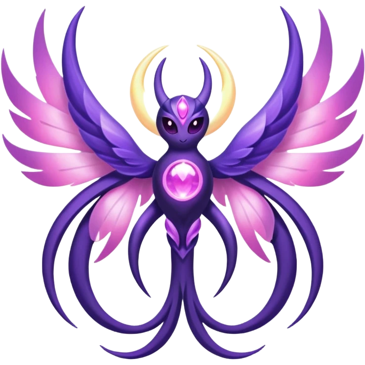 Pokemon legendary purple and pink lunala emoji