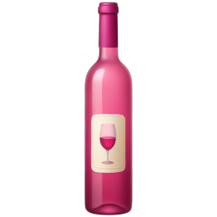bottle of pink wine emoji