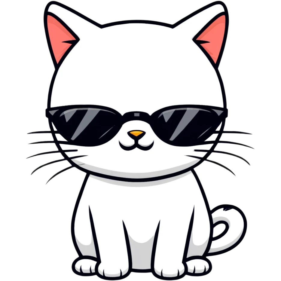 Cat with sunglasses emoji