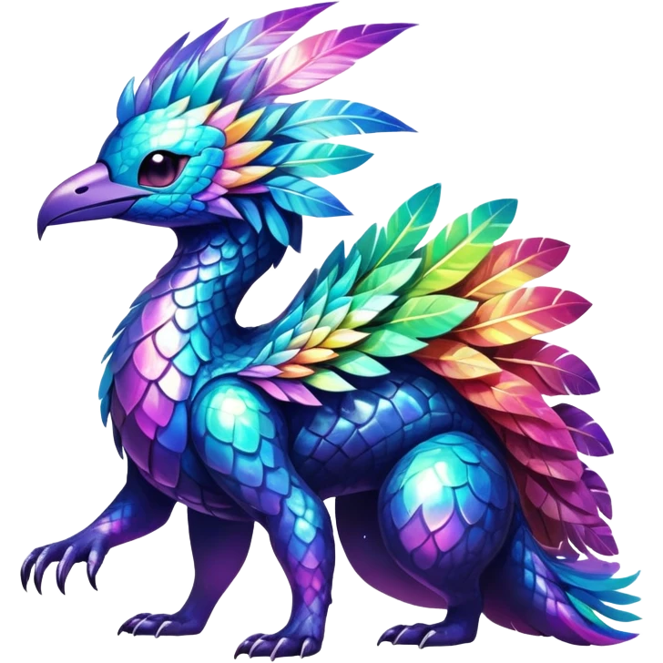  Shiny sparkly fantasy transparent bioluminescent luminescent vibrant bright pastel dark exotic tropical iridescent colorful nebula rainbow gradients cyber-Protogen-Fakémon-Pokémon-Vernid-creature emoji