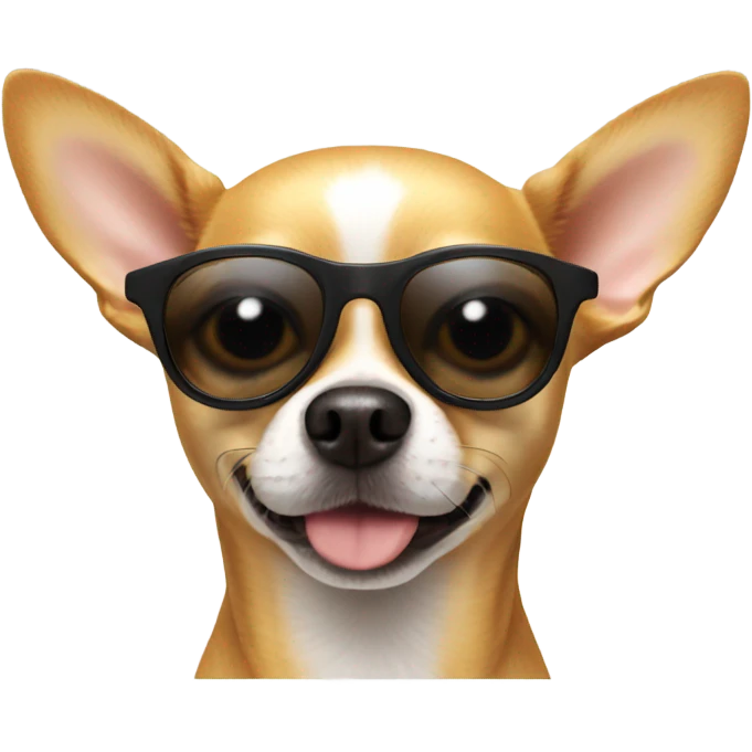 Chihuahua wearing sunglasses emoji