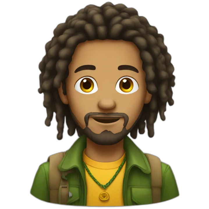 young white man rastafari emoji