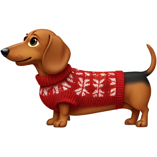 Wiener dog wearing a sweater  emoji