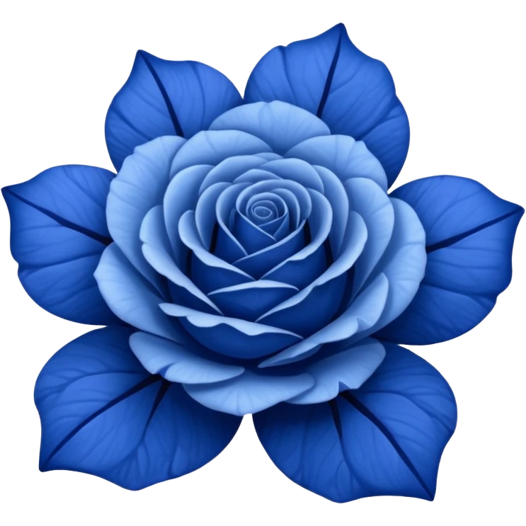 rose shape flower, no stem, now make it a indigo color emoji