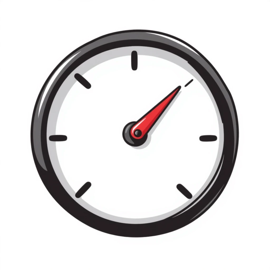 Pressure gauge with needle in red zone, measuring high pressure, mechanical measurement device emoji