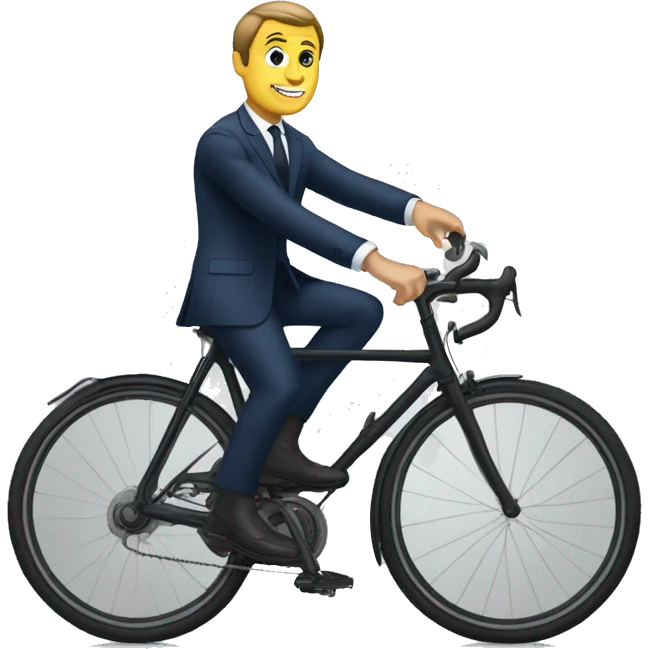 macron sur un velo emoji