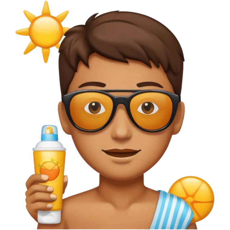 
Sun with suncream and sunglasses emoji