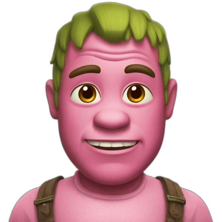 Shrek with pink skin emoji