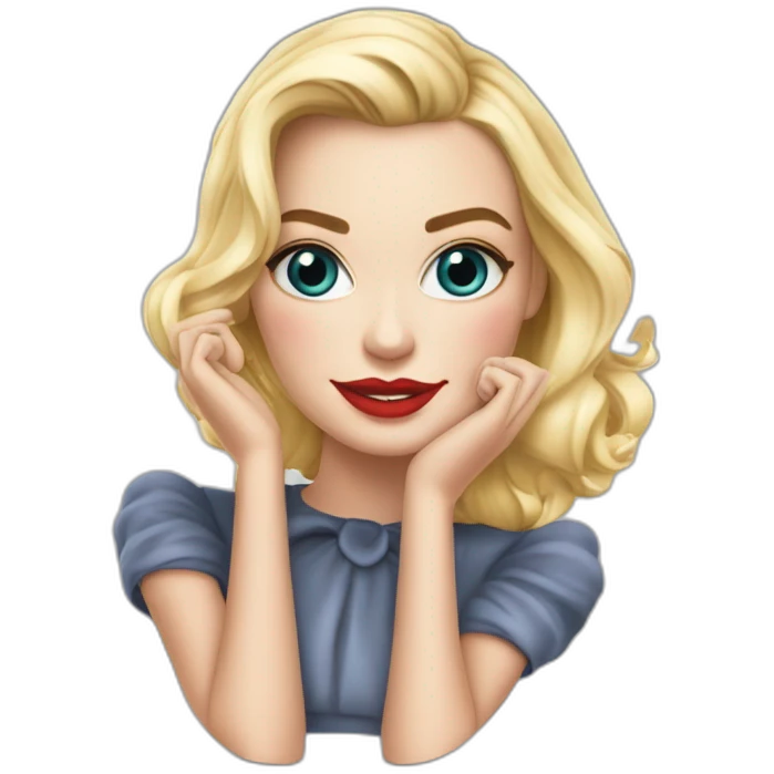 Margot Robbie avec la tour Eiffel dans les mains emoji