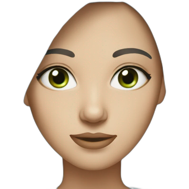 Gray green blue eyes woman emoji