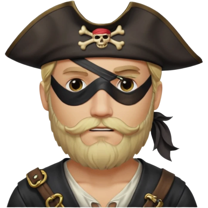 pirate blonde bearded man emoji