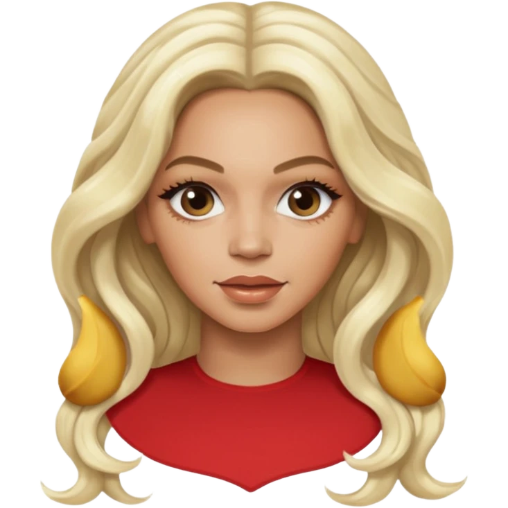 Beyonce from Destiny's Child with long platinum blonde hair emoji