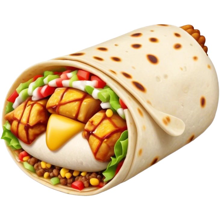Chicken serving a burrito emoji