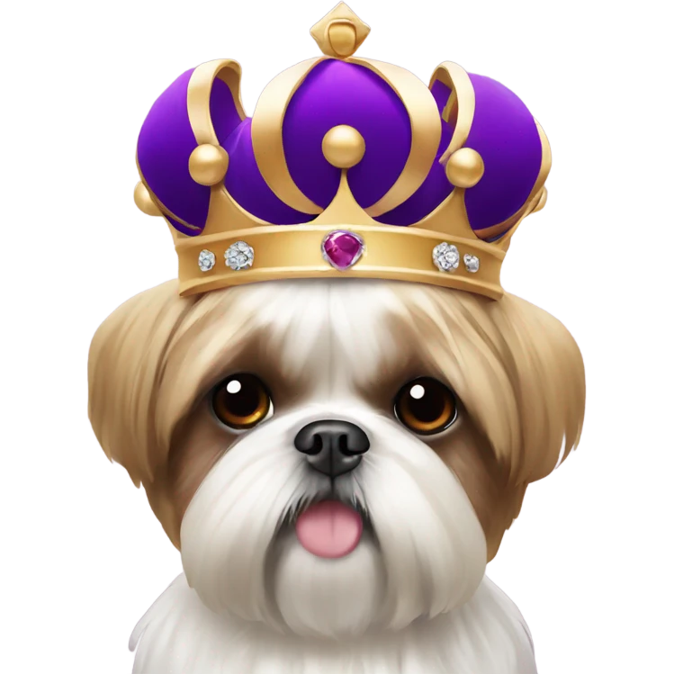 Shih tzu with a crown emoji