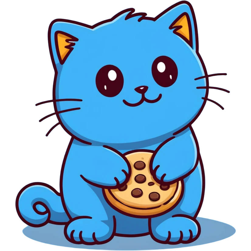Cat Cookie Monster emoji