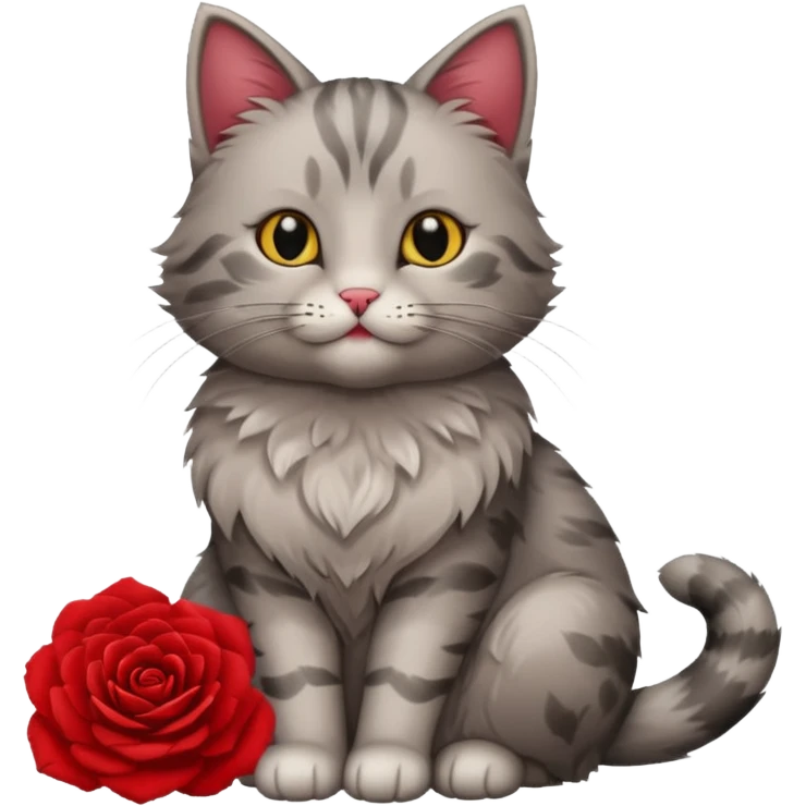 Cat and flower emoji