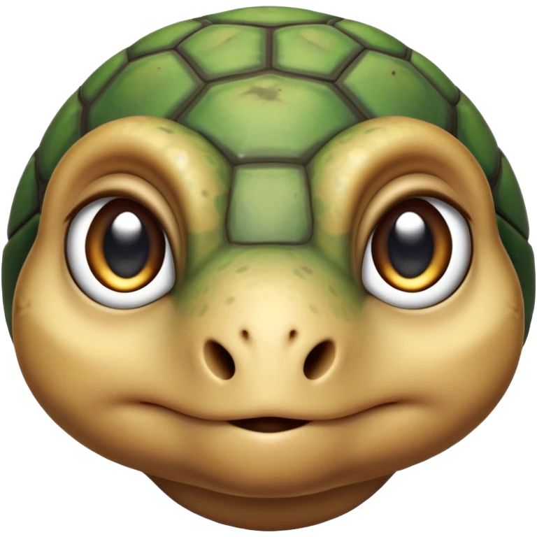 cinematic-baby tortoise-realistic--emoji,,-cute-wise-face-peering-ahead-with-calm-determination,-cute large-eyes-reflecting-centuries of wisdom, emoji