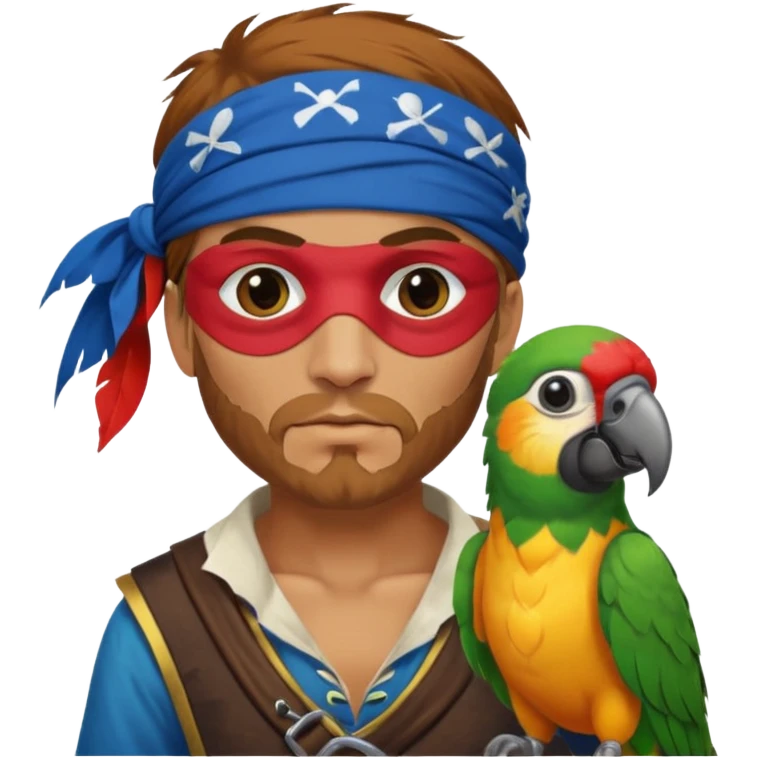pirate and parrot emoji