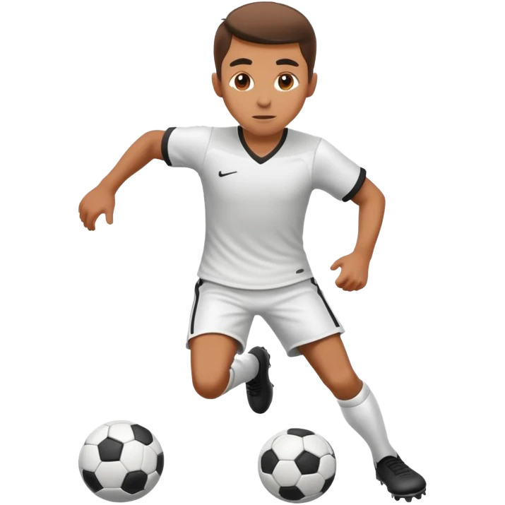 Victor playing soccer emoji