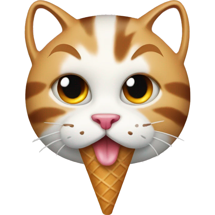 Cat with icecream emoji