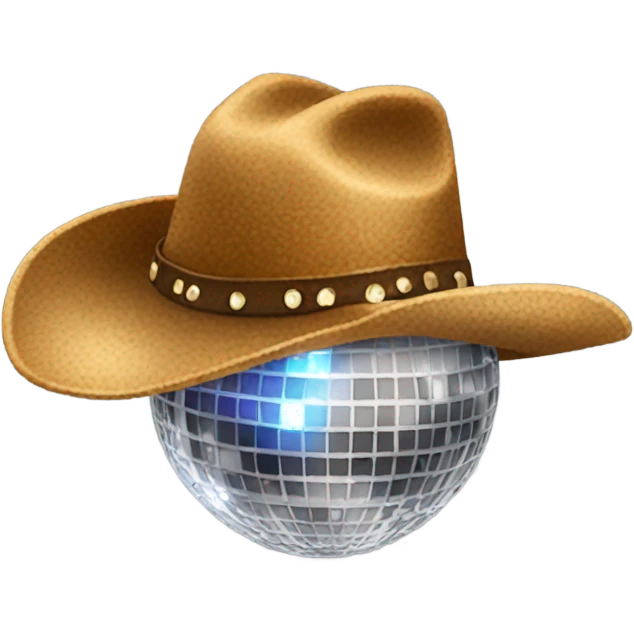 disco ball with a cowboy hat emoji