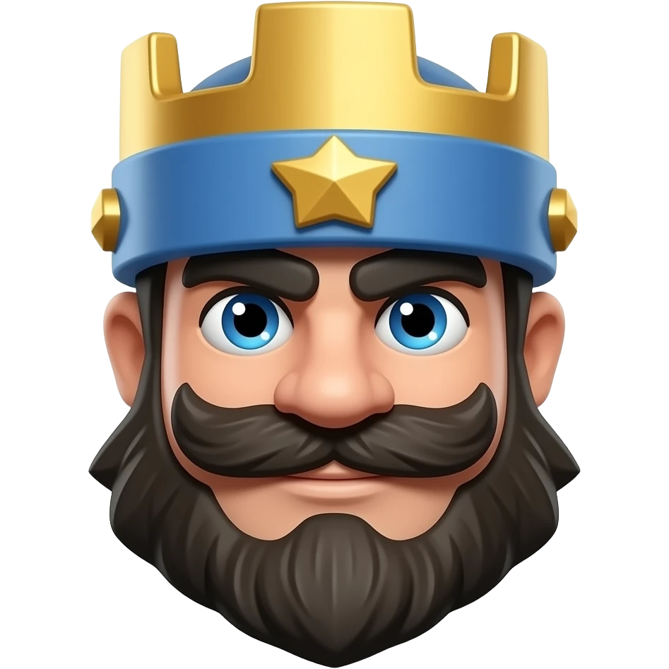 Barbarian from the game Clash Royale face only emoji