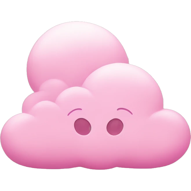 Pink cloud emoji