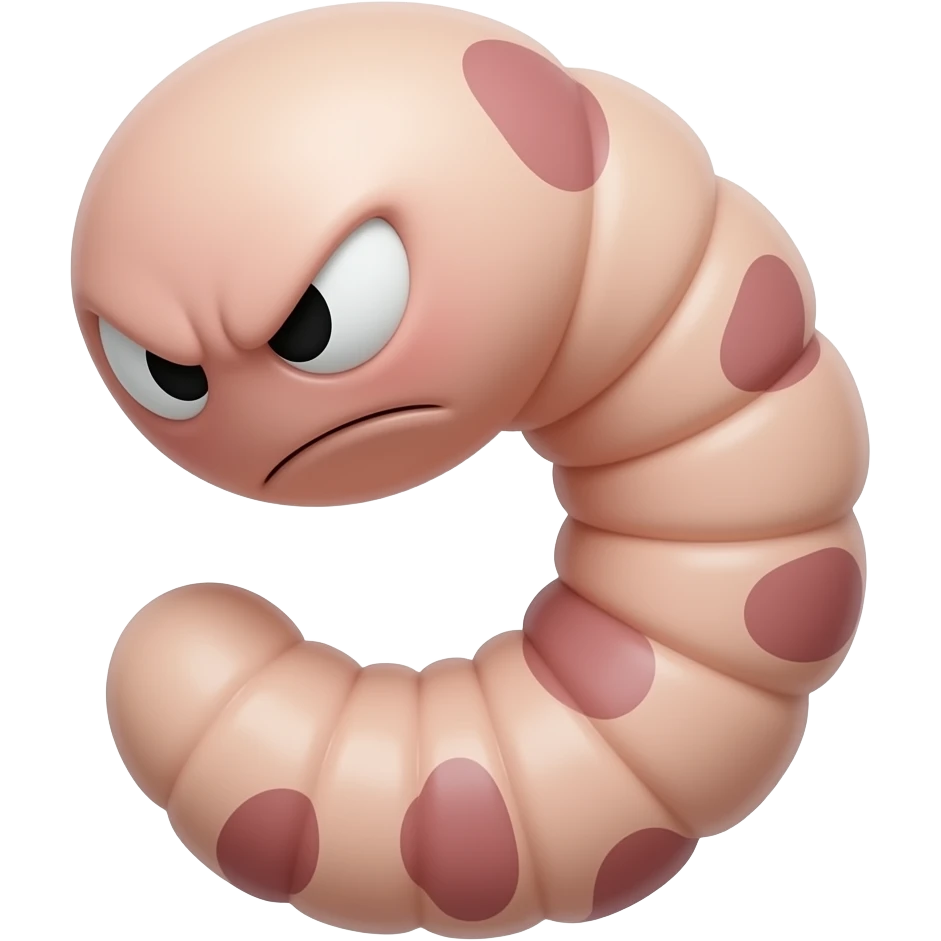 Angry worm fetus emoji