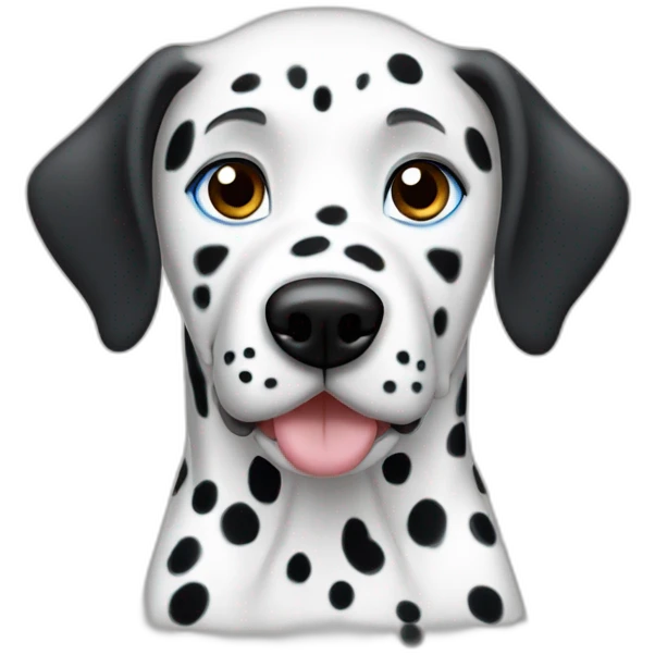 dalmatian with one blue eye one brown emoji