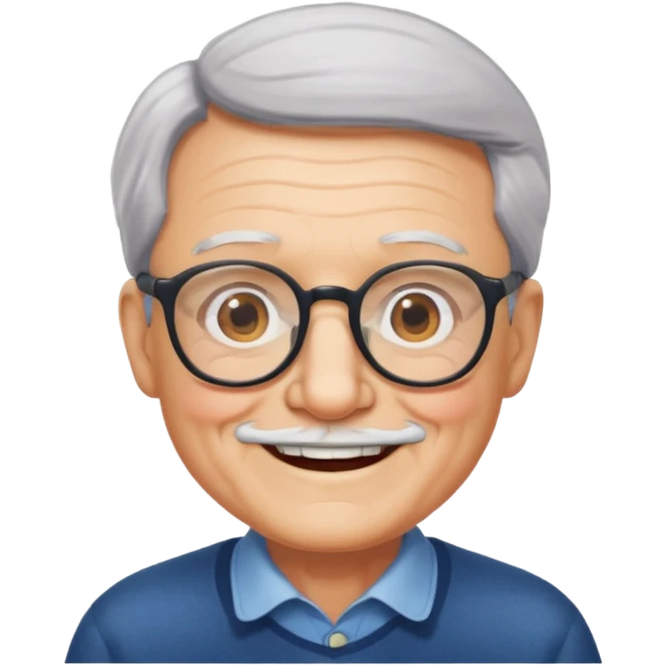 Grandpa wearing glasses emoji