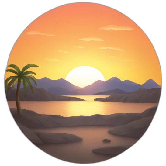 Sun setting emoji