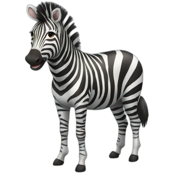 zebra happy emoji