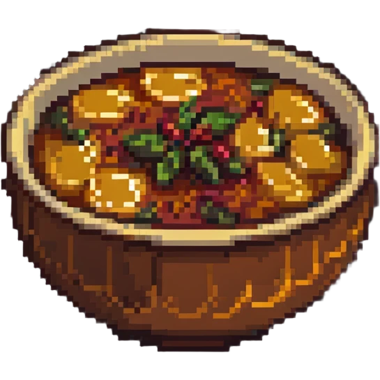 pixel art bowl of chutney with spices emoji