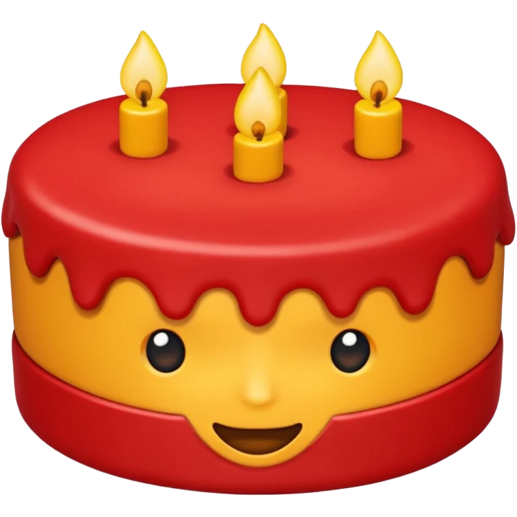 bolo red velvet, cobertura branca, fatia cortada emoji