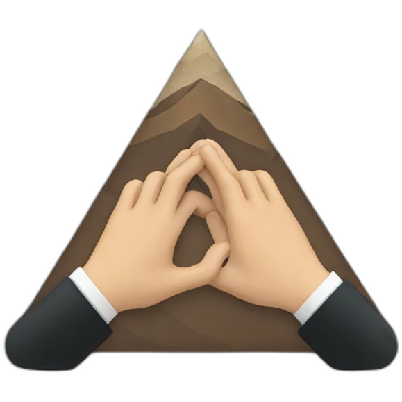 hands doing a triangle mountain emoji
