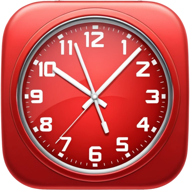 clock red modern emoji