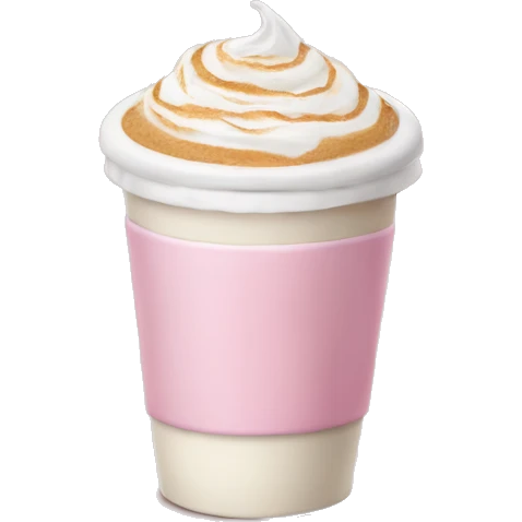 Light pink pumpkin latte emoji