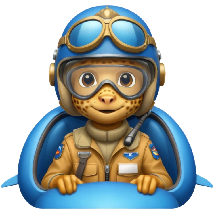 gecko pilot riding blue plane emoji