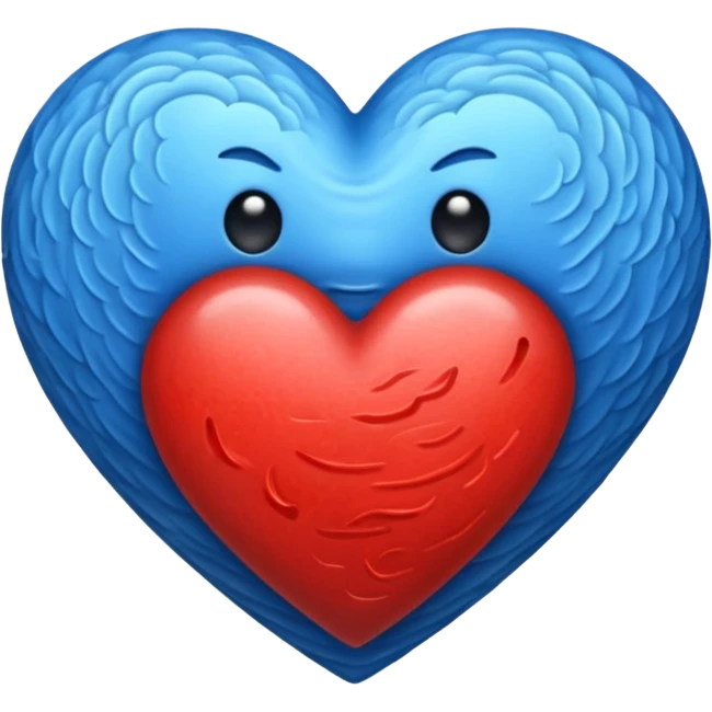 Beating blue love emoji