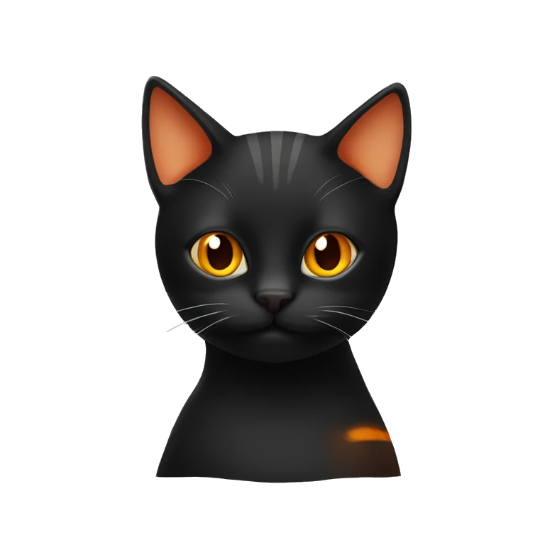 black cat and orange cat emoji
