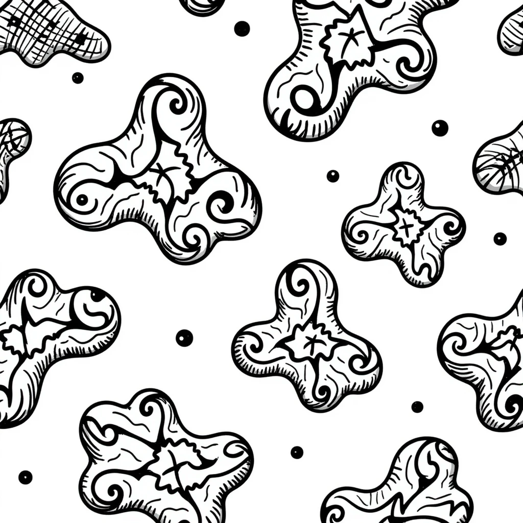 fractal pattern hand drawn doodle style emoji