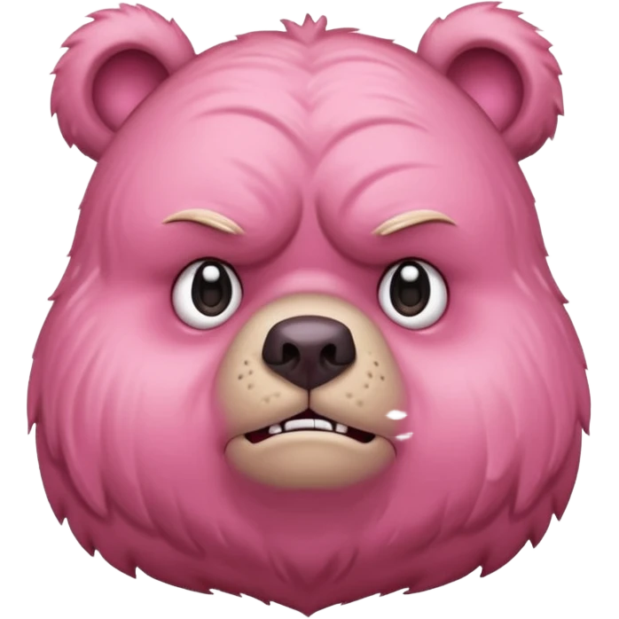 Osito gruñosito rosado emoji